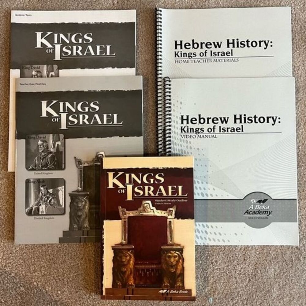 Abeka Grade 9 Bible Hebrew History Kings of Israel Student Teacher Set of 5 New